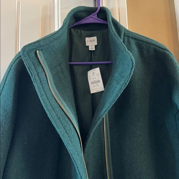 J. Crew Teal Wool Outerwear - Picture 4 of 5